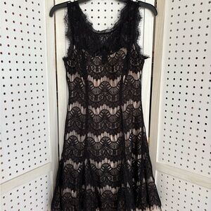 Elegant Black Lace Midi Dress